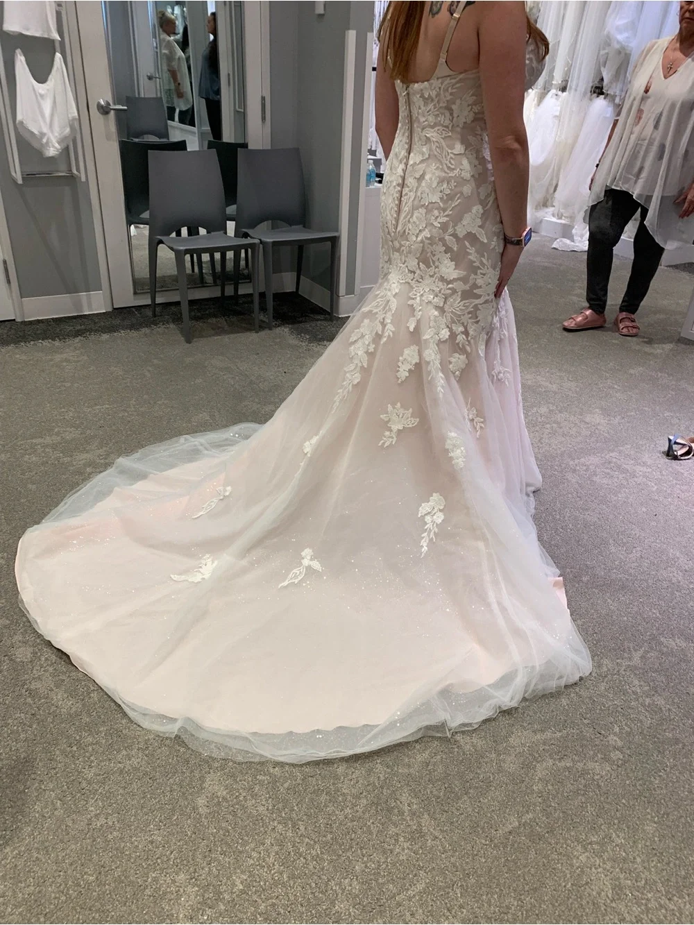 Oleg Cassini CWG912 Strapless Mermaid Bridal Gown